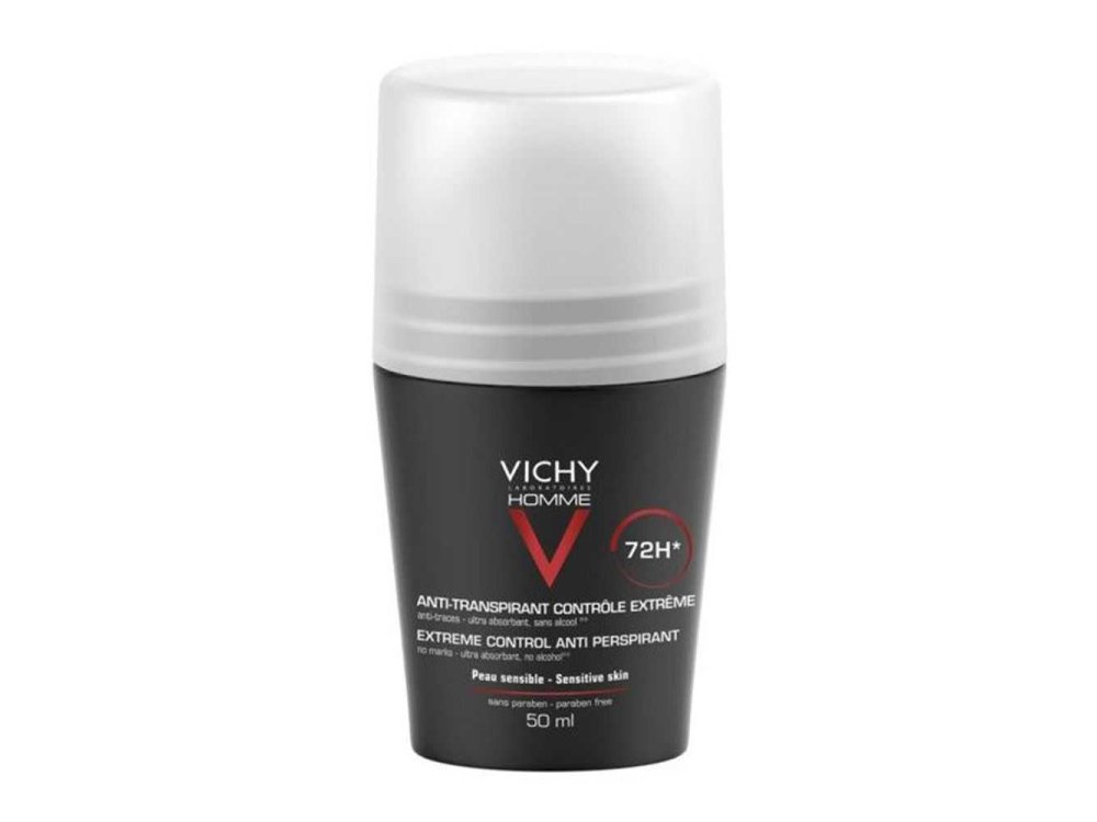 Vichy Homme 72h Deodorant Roll-On For Extreme Anti-Perspirant 50ml