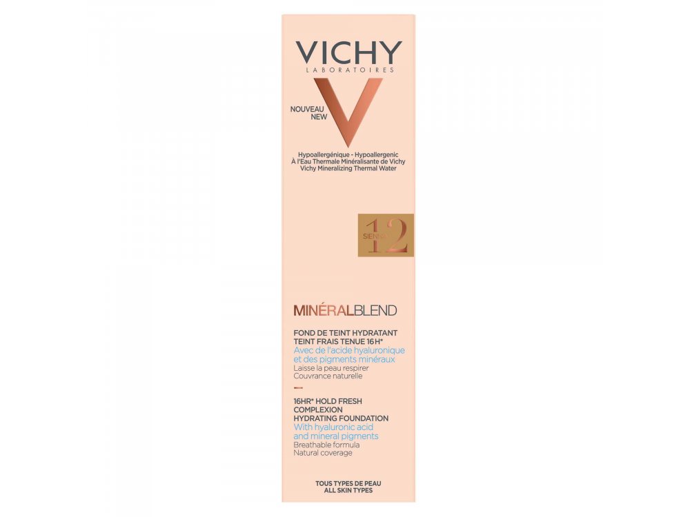 Vichy Mineralblend Hydrating Fluid Foundation (12-Sienna) 30ml