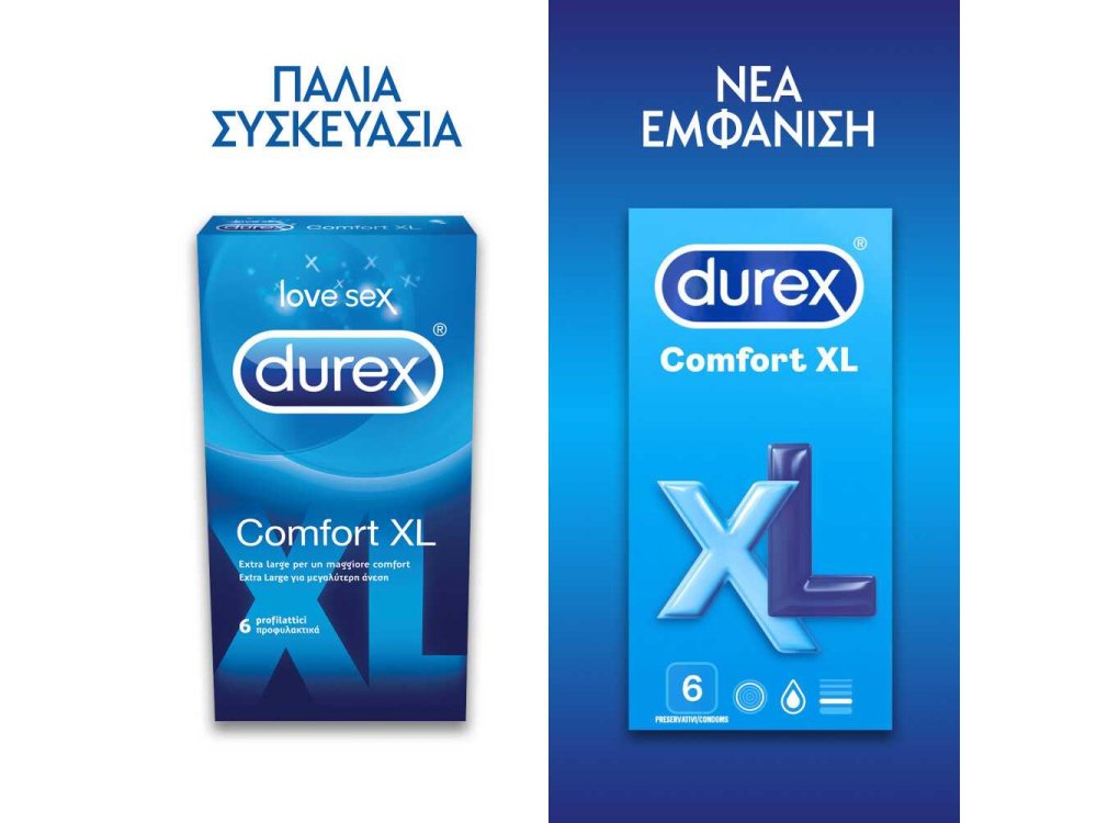 Durex Προφυλακτικά Comfort XL 6 τεμάχια