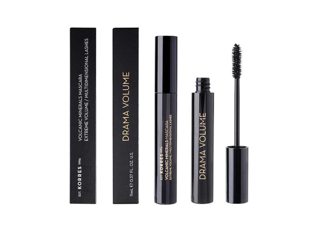 KORRES BLACK VOLCANIC MINERALS Drama Volume Mascara 01 Μαύρο