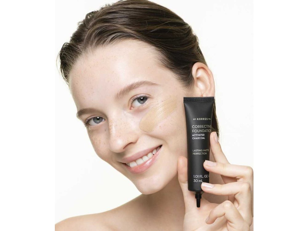 KORRES ΕΝΕΡΓΟΣ ΑΝΘΡΑΚΑΣ Διορθωτικό Makeup για Μέτριες Ατέλειες ACF1 SPF 15