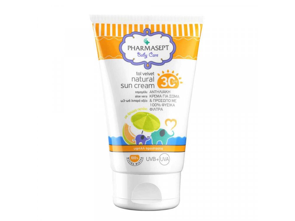 Pharmasept Natural Sun Cream SPF30 Βρεφικό Αντηλιακό Προσώπου και Σώματος 100ml