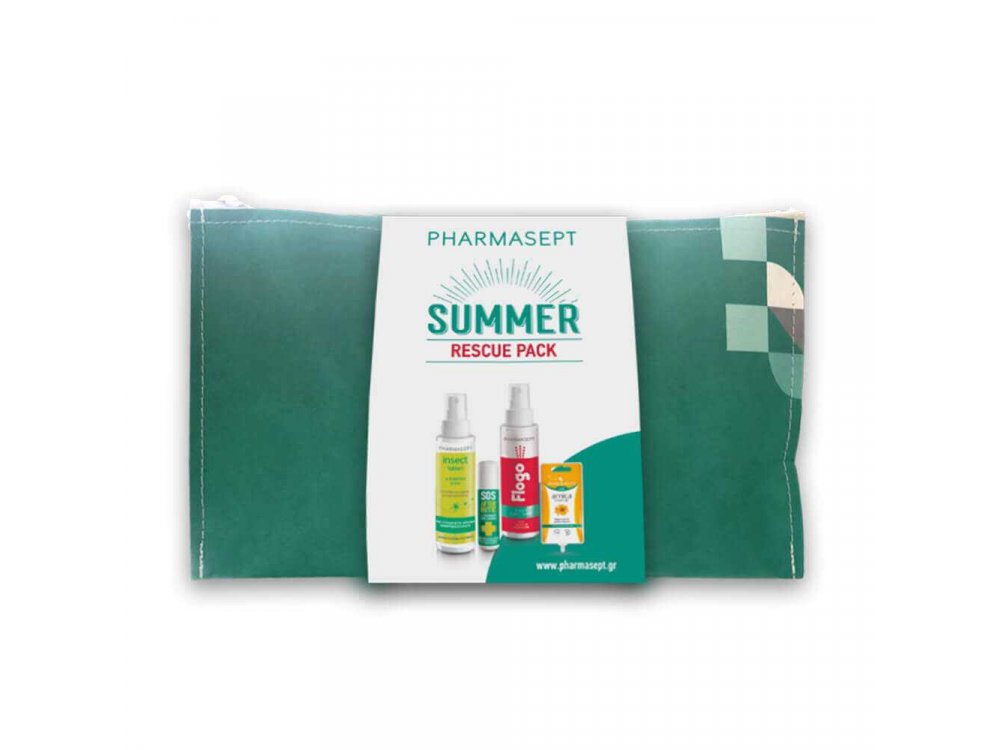 Pharmasept Summer Rescue Promo Pack Απωθητικό Σπρέι για Κουνούπια και Σκνίπες 100ml & Flogo Σπρέι για Εγκαύματα 100ml & Sos After Bite 15ml & Κρέμα για Μώλωπες 15ml 