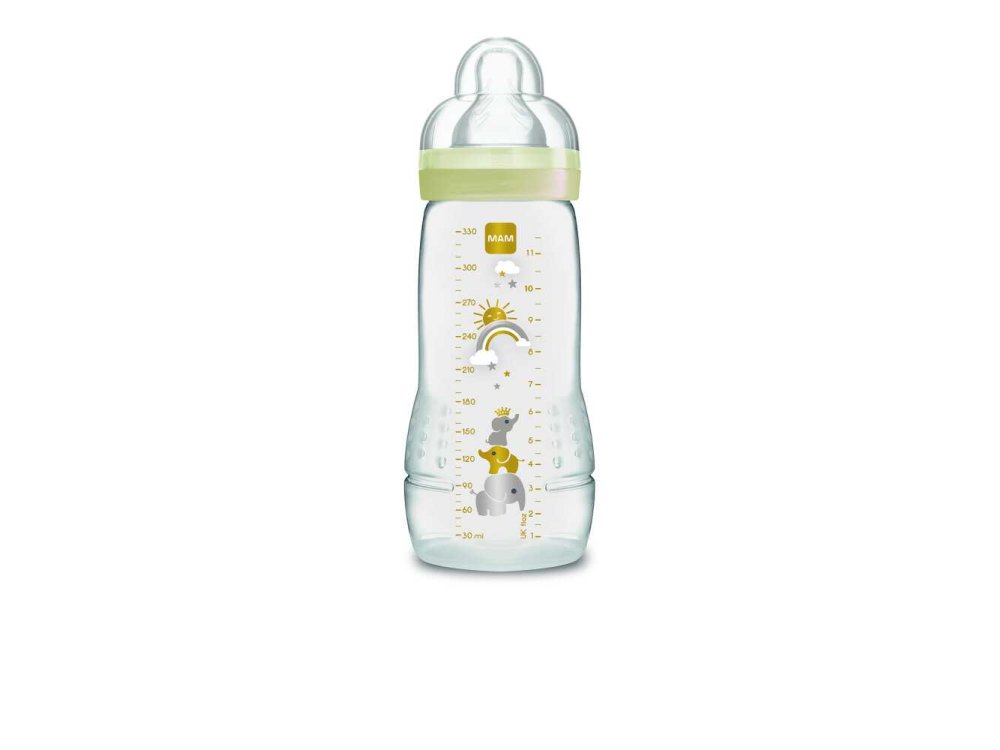 Mam Μπιμπερό από Πολυπροπυλένιο με Θηλή Skin Soft Σιλικόνης 4+ Easy Active Baby Bottle 330ml 