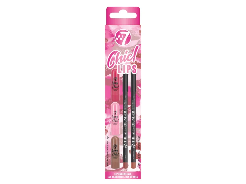 w7 gift set chic! lips 5pc set