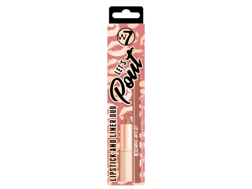 w7 gift set lets pout nude lip duo set