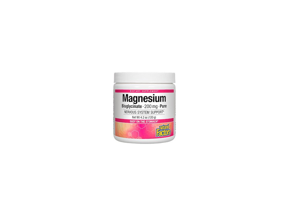NATURAL FACTORS MAGNESIUM BISGLYCIN,200 MG POWD,145ΓΡ ΣΚ