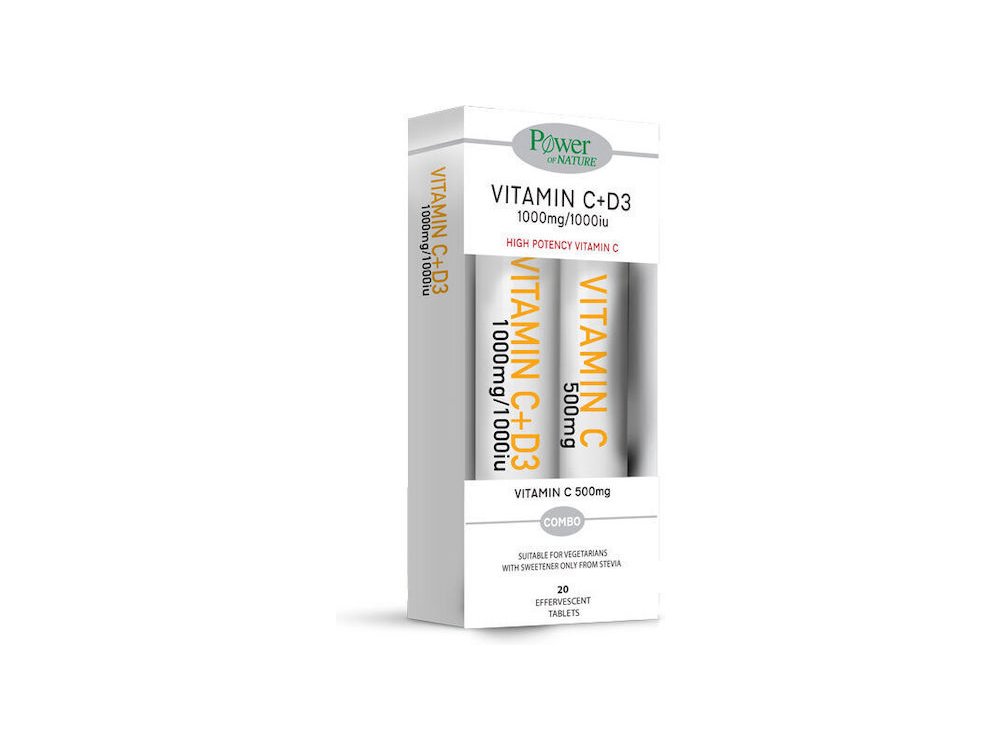 PPOWER HEALTH VIT C 1000MG&D3 1000IU STE 20S+VIT C 500MG 20S