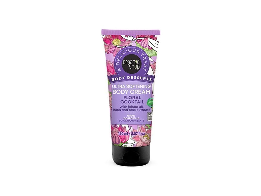 ORGANIC SHOP BODY DESS ULTRA SOFT BODY CR FLORAL COCKT 150ML