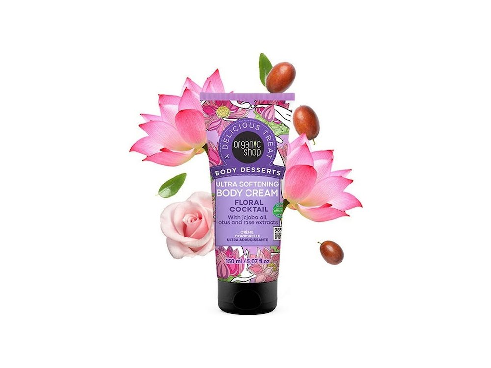 ORGANIC SHOP BODY DESS ULTRA SOFT BODY CR FLORAL COCKT 150ML