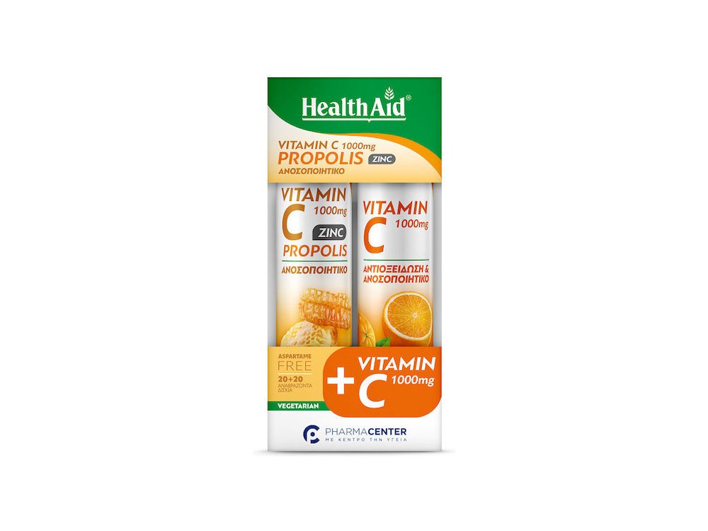 PHEALTH AID EFF. VIT. C 1000MG + PROPOLIS + ZINC 20TABS CP V