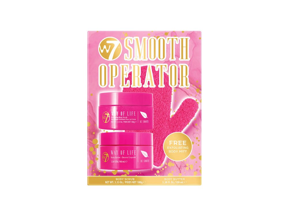 w7 gift set smooth operator (pink)