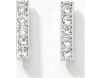 DALEE EARINGS - CRYSTALS BAR_RHODIUM PLATED