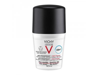 Vichy Homme 48h 'no Trace' Deodorant Roll-On 50ml