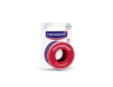 Hansaplast Αυτοκόλλητη Επιδεσμική ταινία Classic, για ισχυρές επιδέσεις, 2,50 Cm X 5 M 1pc