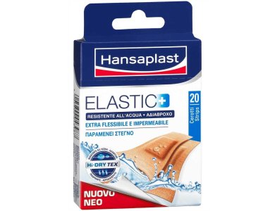 Hansaplast Elastic + Waterproof 20 επιθέματα 20pcs