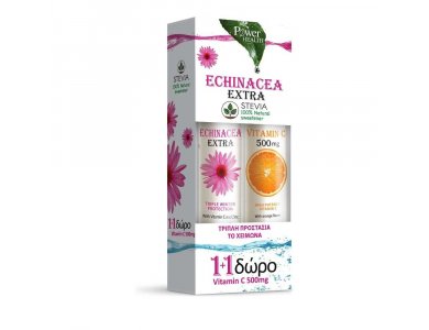 PPOWER HEALTH ECHINAC EXTRA 24s STEVIA +VITAMIN C 500mg 20s