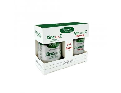 PPOWER HEALTH PLATINUM ZINC PLUS C 30S TABS&Δ VIT C1000MG 20