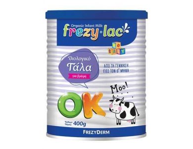Frezyderm Frezylac OK Βιολογικό Γάλα σε Σκόνη έως τον 6ο Μήνα 400gr