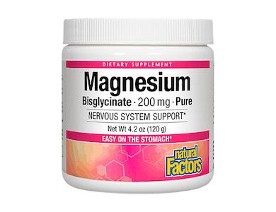 NATURAL FACTORS MAGNESIUM BISGLYCIN,200 MG POWD,145ΓΡ ΣΚ