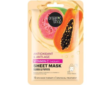 NS ORGANIC SHOP VIT C THERAPY SHEET MASK GUAVA & PAPAYA 1 PC