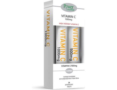 PPOWER HEALTH VITAMIN C 1000MG STEVIA 20S + ΔΩΡΟ VIT C 500MG