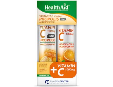 PHEALTH AID EFF. VIT. C 1000MG + PROPOLIS + ZINC 20TABS CP V